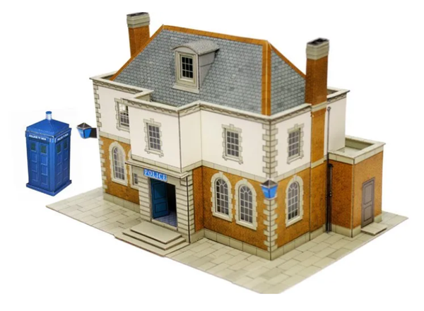 Superquick 1/76 Police Station & Public Library Card Building Kit