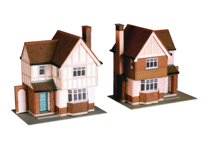 Superquick 1/76 Two Detatched Houses Card Building Kit