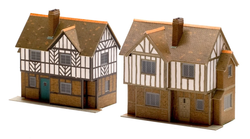 Superquick 1/76 Two Elizabethan Cottages Card Building Kit