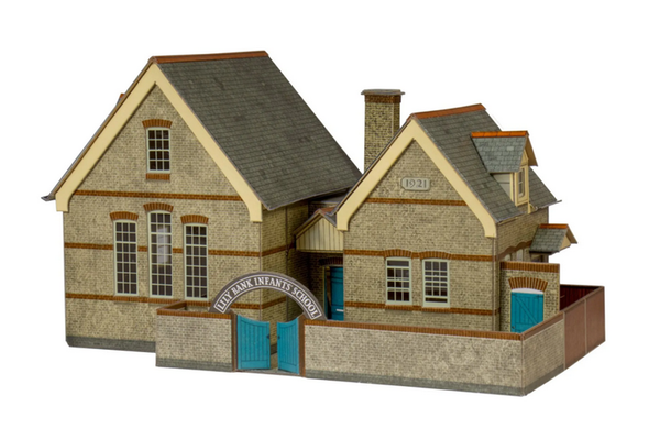 Superquick 1/76 Village School Card Building Kit