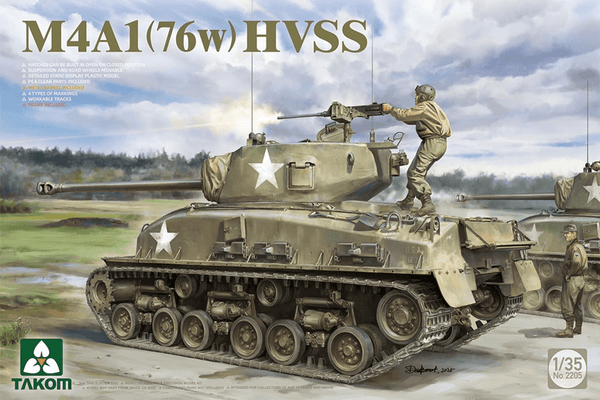 Takom 1/35 M4A1(76w) Sherman HVSS