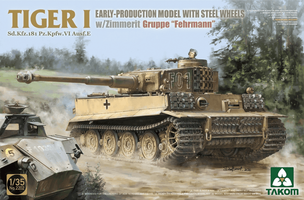 Takom 1/35 Pz.Kpfw.VI Ausg.E Tiger I Gruppe Fehrmann Early Production with Steel Wheels