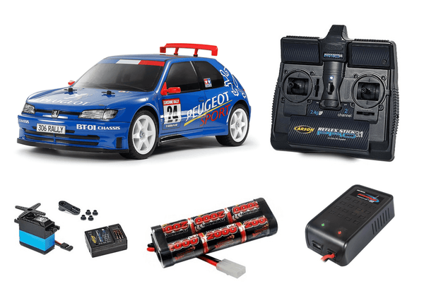 Tamiya 1/10 RC Peugeot 306 Maxi (BT-01) Super Package Deal