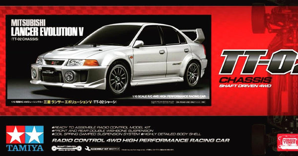 Tamiya RC Mitsubishi Lancer Evolution V TT-02 Model Kit