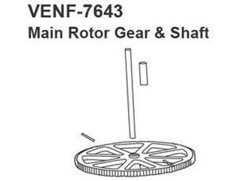 Venom Main Rotor Gear & Shaft - NR2
