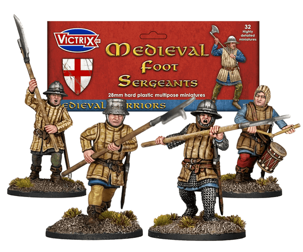 Victrix 28mm Medieval Foot Sergeants 12-13th Century