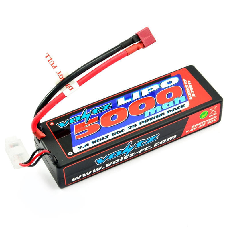 Voltz-RC 7.4 Volt 5000mAh Li-Po 2S 50C Hardcase Battery