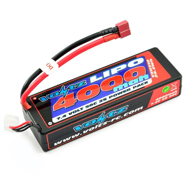 Voltz-RC 7.4V 4000mAh Li-Po 2S 50C Hardcase Battery