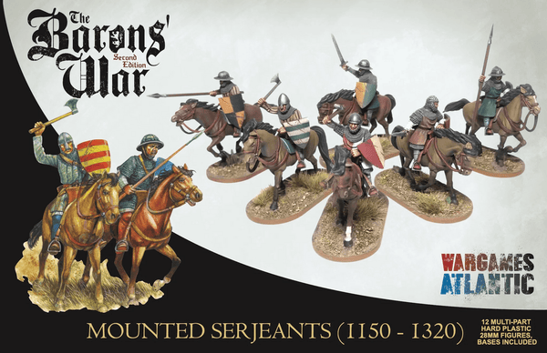 Wargames Atlantic 28mm Age of Chivalry - The Barons' War - Mounted Serjeants (1150-1320)