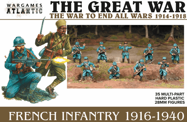 Wargames Atlantic 28mm Great War - WWI French Infantry 1916-1940