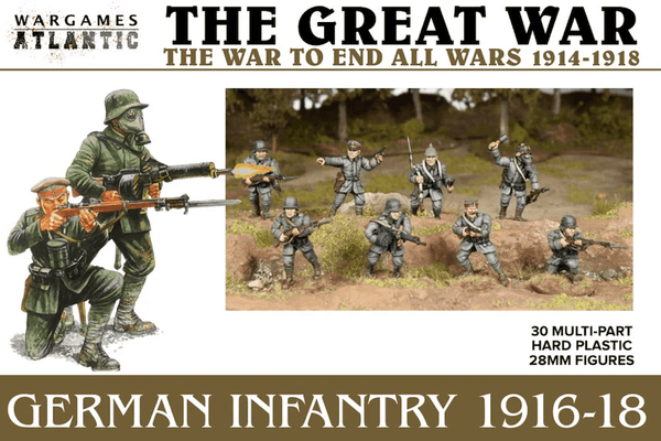 Wargames Atlantic 28mm Great War - WWI German Infantry 1916-1918