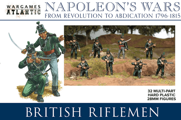 Wargames Atlantic 28mm Napoleonic Wars - British Riflemen