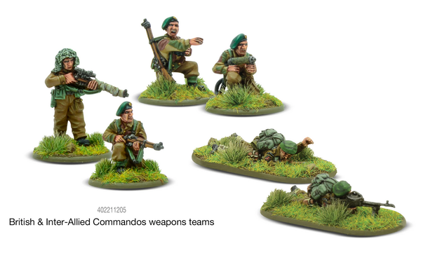Warlord Games 28mm Bolt Action - British Forces - British & Inter-Allied Commandos Weapons Teams