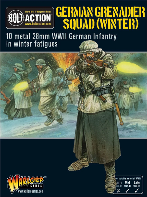 Warlord Games 28mm Bolt Action - German Forces - Grenadiers in Winter Clothing 1942-1945