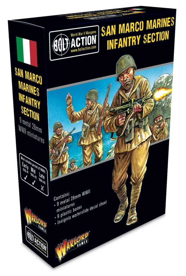 Warlord Games 28mm Bolt Action - Italian Forces - San Marco Marines Infantry Section 1939-1943