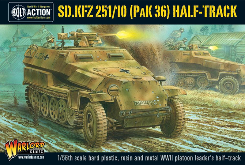 Warlord Games 28mm Bolt Action - German Forces - Sd.Kfz.251/10 37mm Pak 36 Platoon Leader Half-Track