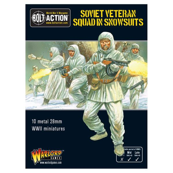 Warlord Games 28mm Bolt Action - Soviet Forces - Veteran Squad in Snowsuits
