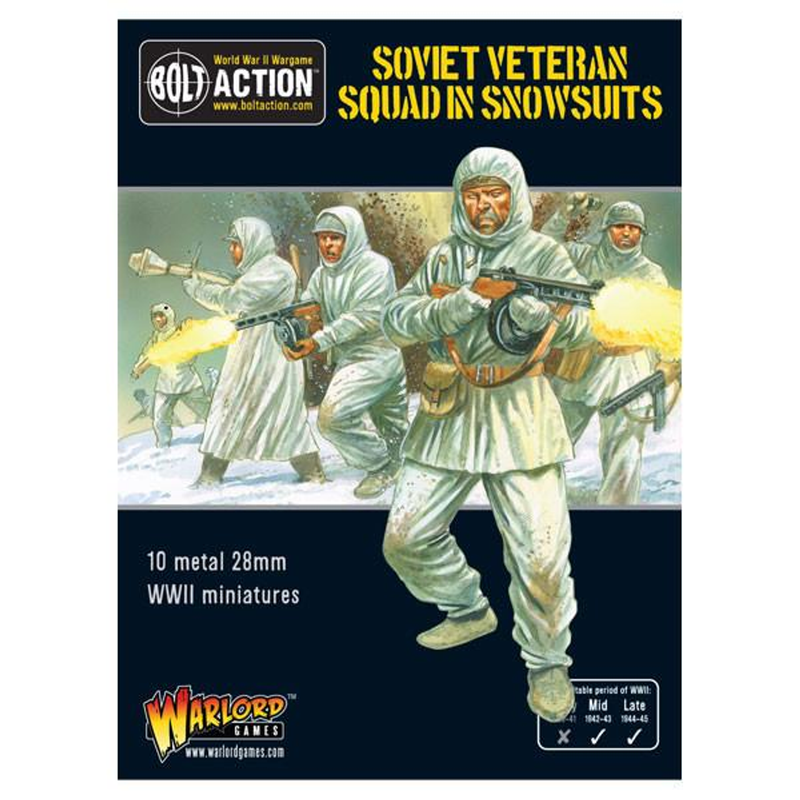 Warlord Games 28mm Bolt Action - Soviet Forces - Veteran Squad in Snowsuits