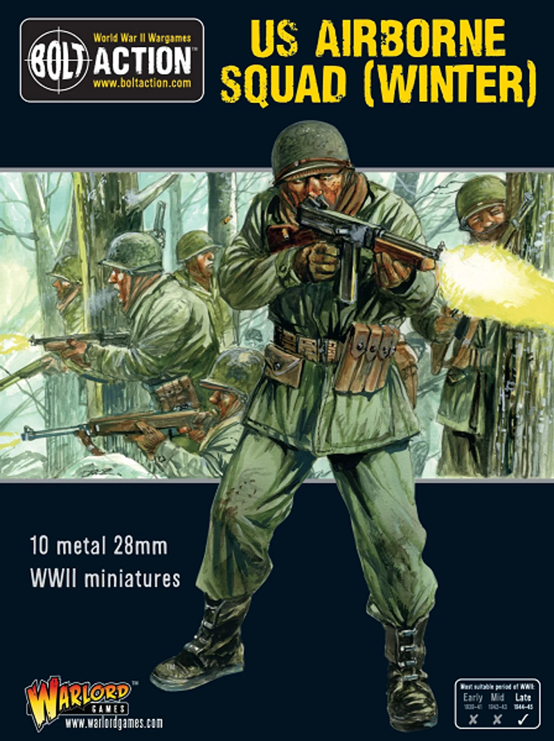 Warlord Games 28mm Bolt Action - US Forces - Airborne Squad in Winter Uniform