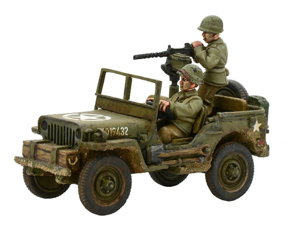 Warlord Games 28mm Bolt Action - US Forces - Army Jeep with .30 cal MMG