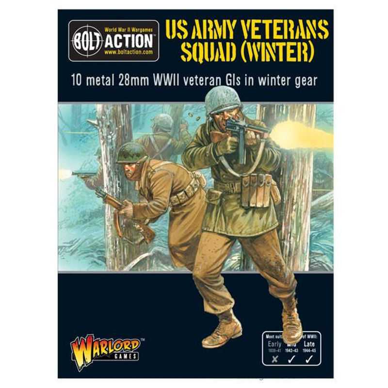 Warlord Games 28mm Bolt Action - US Forces - Army Veterans Squad (Winter) 1942-1945