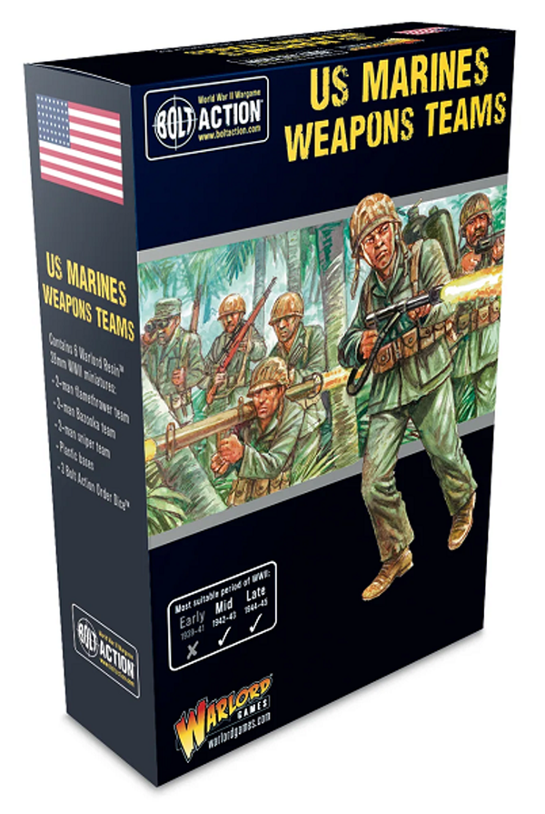 Warlord Games 28mm Bolt Action - US Forces - Marine Corps Weapons Teams 1942-1945