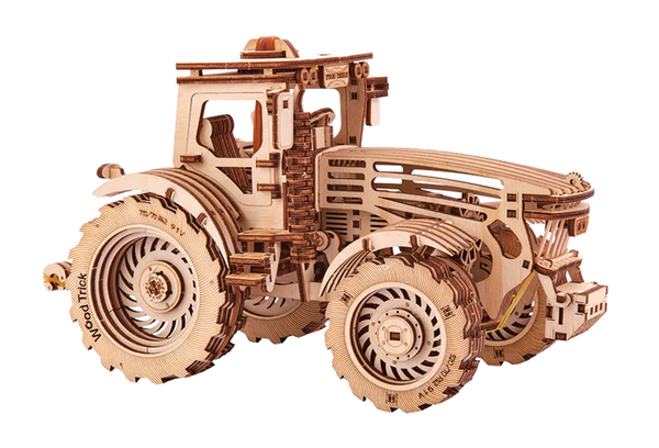 Wood Trick Tractor 3D Wooden Model Kit
